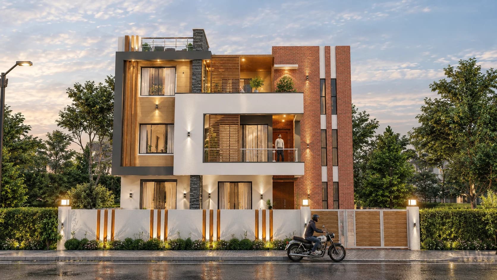 Architectural design render of Balkot Residence, designed and built by Gharpurja