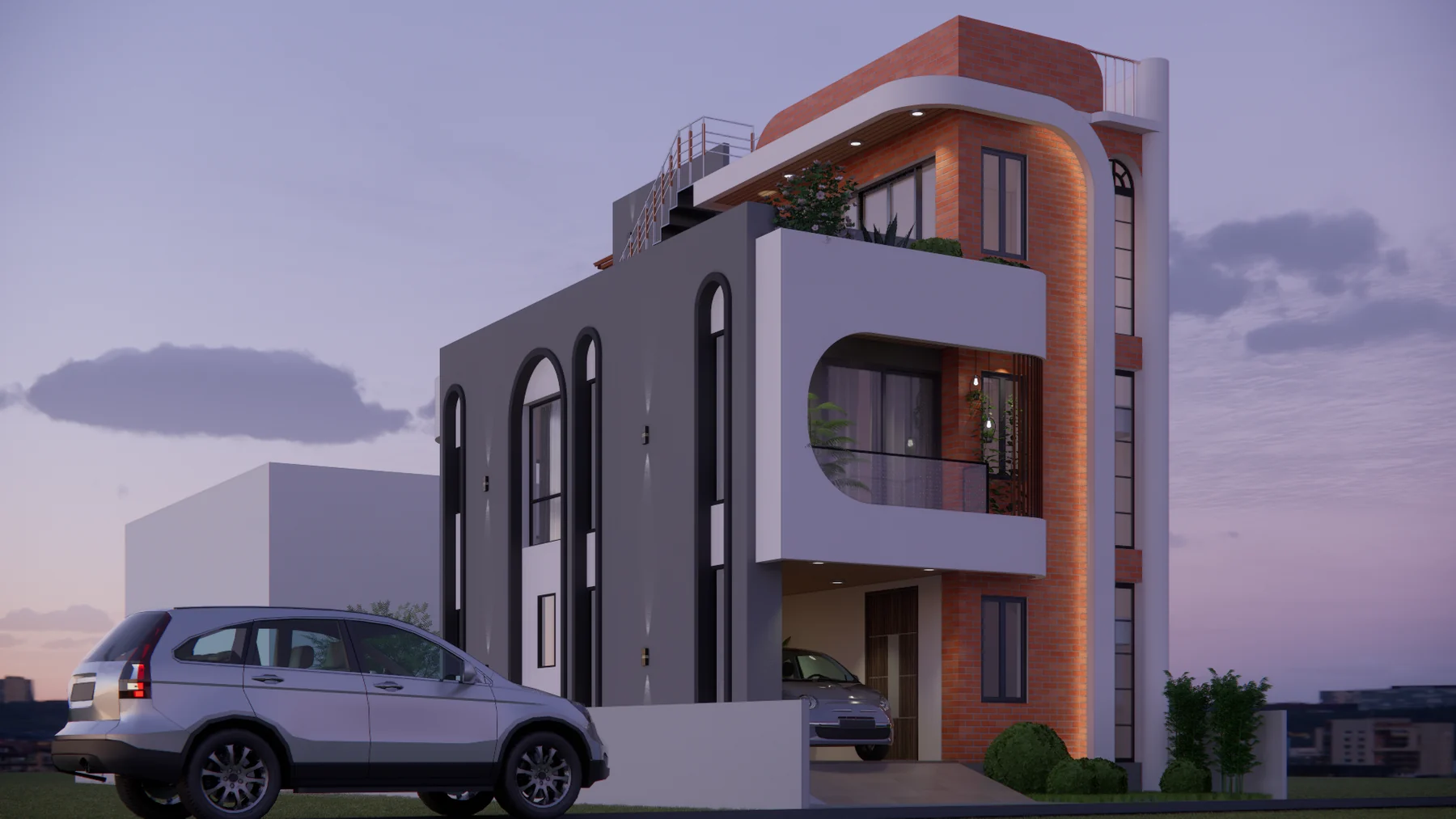 Chabahil Residence, design render, view 1