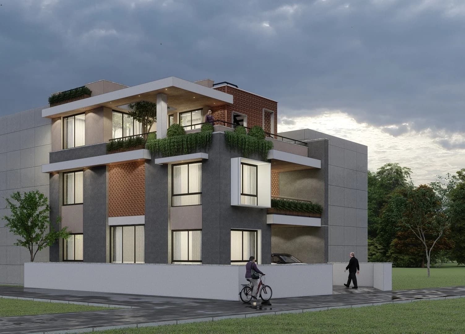 Chhaling Residence, design render, view 1