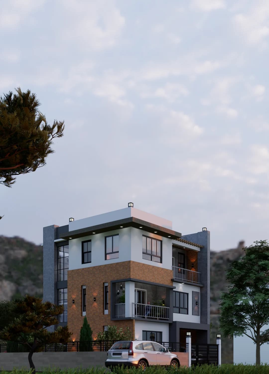 Gokarneshwor Residence, design render, view 1