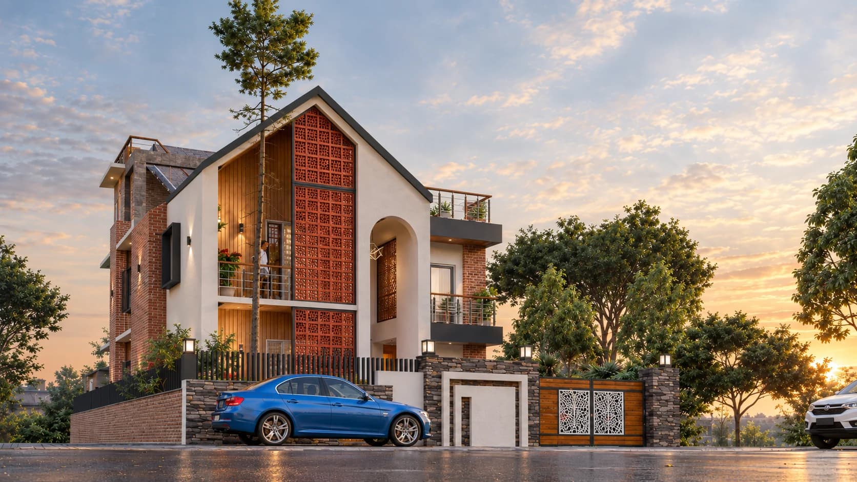 Sundarharaicha Residence, design render, view 1